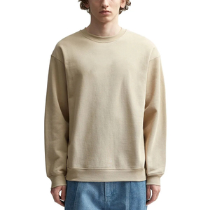Sudadera de cuello redondo personalizada en varios colores, de felpa, algodón, estilo casual, color liso, corte holgado, para hombre, primavera. - Product Image 3