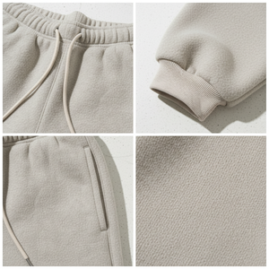 Conjunto de sudadera con capucha y cremallera para mujer, con logotipo personalizado, fabricante de conjuntos de sudaderas extragrandes. - Product Image 5