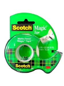 Scotch 3M 122 Magic Tape, 3/4x650 Polegadas Scotch Magic Tape é o acabamento fosco original, fita invisível
