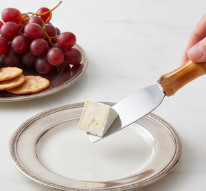 Juego de cuchillos para queso de acero inoxidable con acabado plateado, utensilios de cocina con mango de madera y espátula para queso - Product Image 4