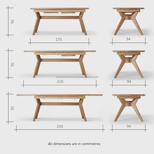 Juego de Mesa de Comedor Rectangular de Madera de Diseño Moderno y Contemporáneo, Duradero, para Apartamento, Casa, Granja, Escuela, Villa, Hotel - Product Image 6
