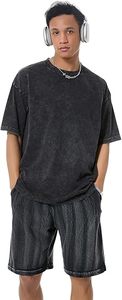 Unisex Custom Men's Street Acid Wash Oversized Vintage T-shirt 100% Cotton Breathable 230g Sizes - Product Image 5