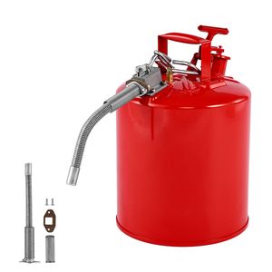 Tanica di Sicurezza in Acciaio Inox da 5 Galloni con Coperchio Autobloccante, Arrestatore di Fiamma Flessibile a Bassa Pressione per Stoccaggio Benzina - Product Image 1