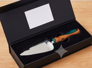 Wooden Handle Cake Server Silver Head Perfect For Elegant Dessert Serving Restaurants Buffet Parties And Home Use Serving - Product Image 4