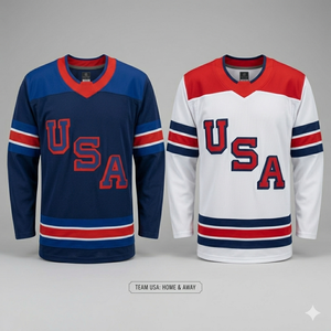 Nouveaux maillots de hockey sur glace 2026 de haute qualité, cousus, 100 % polyester, séchage rapide, pour les numéros 19 Matthew Tkachuk, 34 Auston Matthews et 86 Jack Hughes - Product Image 1