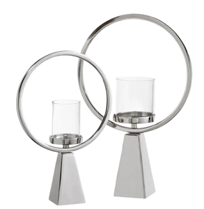Table Centerpiece <b>Large</b> Selling Silver Finished Casted <b>Candle</b> Holder Medium Size Decorative Wedding <b>Candle</b> Stand - Product Image 1