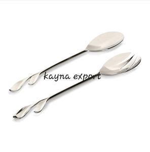 Elegant Design Cutlery Stainless Steel Utensil Gold Plated Metal Serving Cutlery With Long and Slim Gold Handle for Restaurant - Product Image 4