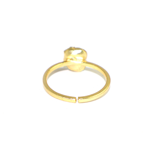 Fashion Jewelry Natural Tanzanite Gemstone Gold Electroplated Adjustable <b>Ring</b> Fancy Shape For Women Girls Wholesale Bulk - Product Image 3