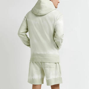 Conjunto de Sudadera con Capucha y Pantalones Cortos de Algodón para Hombre, Corte Ajustado, Estilo Casual, Tie Dye, con Bolsillo y Logotipo Personalizado, Traje Deportivo de Verano, Proveedor Mayorista OEM ODM - Product Image 2