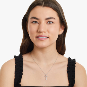 Elegante Collar de Cadena con Diamantes de Moissanita en Plata de Ley 925, Joyería Minimalista de Estilo Fino para Mujer, Accesorio de Moda - Product Image 1