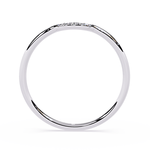 Bague en or blanc pour femme, diamant rond taille brillant, alliance de fiançailles minimaliste, diamants naturels couleur G - Product Image 4