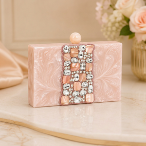 Bolso de Noche para Mujer, Estilo Moderno, Nuevo Color, Elegante, Geométrico Turquesa, con Detalles en Dorado Brillante, Cierre Magnético, para Todas las Temporadas, Estilo Bohemio - Product Image 6