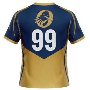 Men <b>Navy</b> Gold Two Tone Handball Uniform Jersey Short Sleeve Team Wear Polyester Sports Match Training Clothing - Product Image 2