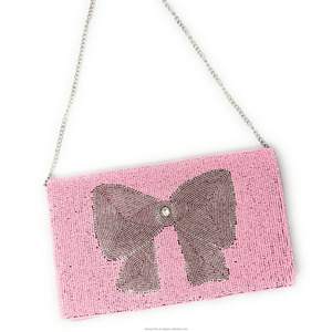 Diseño de lazo Patrón geométrico Cierre magnético Crossbody/Correa de hombro Bolso de lujo de moda de fiesta de boda elegante personalizado - Product Image 4