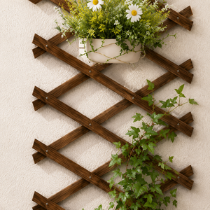 Panel de Enrejado de Madera Expandible para Pared, Soporte para Plantas, Macetas, Decoración para Jardín, Patio, Balcón - Product Image 6