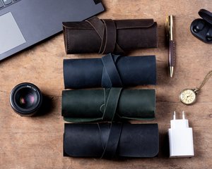 Trending Leather <b>Cable</b> Organizer Fast Shipping Cord Management Travel Tech Accessories Wire Holder Case Store LCO-0080 - Product Image 6