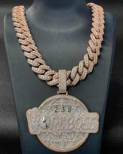 จี้ห้อยคอเงินแท้ 925 ชุบทอง ประดับเพชรโมอิสซาไนต์ คุณภาพสูง ปรับแต่งได้ พร้อมตัวอักษร สไตล์ฮิปฮอป รับรองโดย GRA สามารถสลักชื่อได้ - Product Image 2