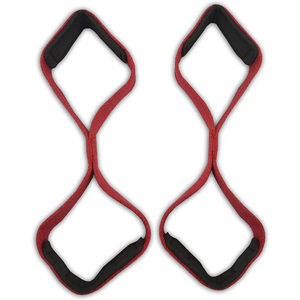 Sangles de musculation en coton 100% de qualité professionnelle, fabriquées en usine, en forme de 8 - Sangles de poignet réglables et respirantes pour la musculation, support de main robuste pour barre de musculation - Product Image 4