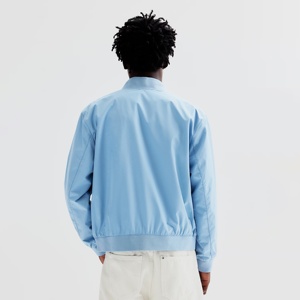 2025 hommes luxe sportif fermeture éclair vol Bomber veste haut tissu couleur unie hiver vêtements de plein air col montant poche décoration - Product Image 3
