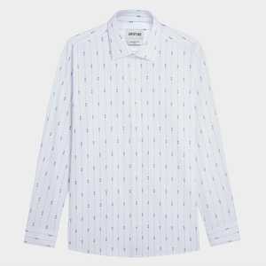 Chemise habillée homme Aristino coupe droite, col mandarin, infroissable, respirante, imprimée, style workwear ALS1630Z – Prix de gros attractif - Product Image 1