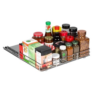 Pull-Out Durable Modern Chrome Steel Spice Rack <b>Organizer</b> for <b>Kitchen</b> <b>Drawer</b> Wholesale India - Product Image 5