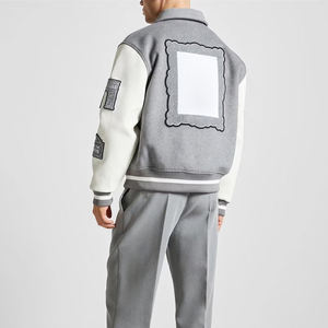 Chaqueta Varsity Personalizada OEM con Bordado, de Lana Premium para Invierno, con Mangas de Cuero, Impermeable, Resistente al Viento y Ecológica para Equipos - Product Image 4