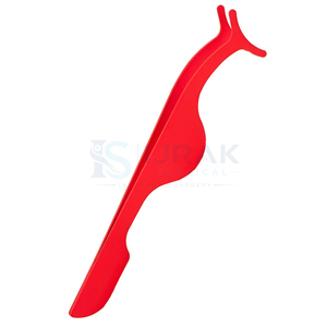 Pinzas de Plástico Rojas para Pestañas, Punta Suave, Herramienta de Precisión para Extensión de Pestañas y Aplicación de Maquillaje de Ojos - Product Image 4