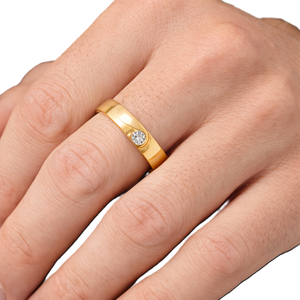 Magnifique Bague Unique en Diamant, Or Massif 10K 14K 18K, Diamant de Laboratoire Rond Couleur DEF Pureté VS VVS, Bague Épaisse et Imposante - Product Image 5