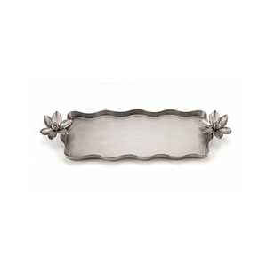 Pewter Finish Leaf Serving <b>Tray</b> Painted Finish Commercial Grade Dishwasher Safe Eco-Friendly Restaurant Use - Product Image 5