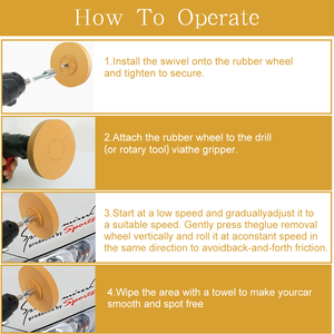 Roue de gomme en caoutchouc REZZ 3,5 pouces 4 pouces à rayures, avec tige filetée, pour enlever les décalcomanies, les rayures, les bandes de vinyle et les graphiques - Product Image 6
