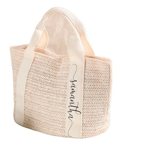 Bolsos de Playa de Paja Hechos a Mano y Personalizados, Bolsos de Playa de Macramé, Directamente del Proveedor Indio - Product Image 1