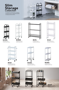 Chariot utilitaire industriel à 2 niveaux, mobile, avec plateau en bois et structure métallique, design moderne pour la cuisine, la salle de bain, le salon et le rangement de bureau - Product Image 6