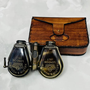 Vintage Folding Opera <b>Glasses</b> Binoculars with Leather <b>Case</b> - Product Image 1