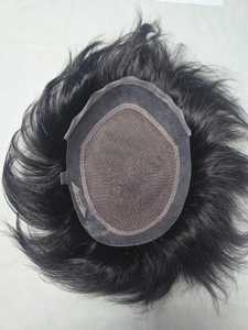 ผมแท้ของผู้ชายชาวอินเดียแบบ Remy สำหรับวิกผมแบบ Lace Front Toupee พร้อมฐาน PU เนื้อผมตรงแบบ Capilar Hair Patches - Product Image 5