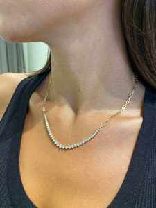 Pendentif en diamant cultivé en laboratoire, chaîne de bijoux, or rose, or blanc, plaqué argent, certifié IGI, bijoux élégants et raffinés - Product Image 1