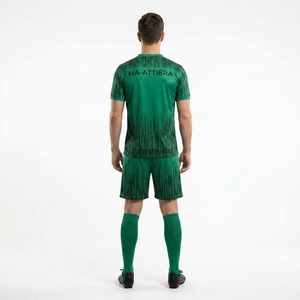 Custom Green Soccer Uniform Set <b>Short</b> Sleeve <b>Football</b> Jersey <b>Shorts</b> <b>Socks</b> Team Sportswear - Product Image 2