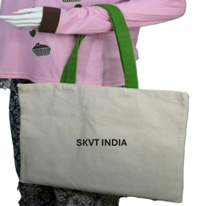 Sac fourre-tout personnalisé en toile de coton biologique grande capacité, écologique, réutilisable, avec fermeture éclair, tendance, promotionnel, à poignées supérieures - Product Image 4