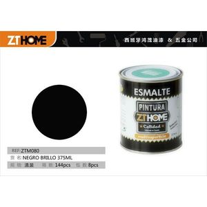 Vernice Artistica Nero Brillante 375ml Flacone - Product Image 3