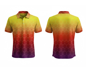 Sublimation Polo Shirt Anti-Pilling Quick Dry Fabric Durable Stitching for Men Women Youth Quick-Dry Dry-Fit Active Polo - Product Image 1