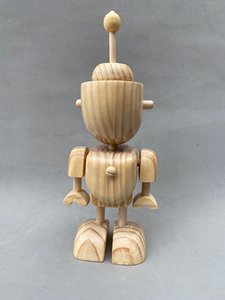 Figura Decorativa de Robot de Madera para Oficina, Escritorio, Mesa, Estante, Decoración de Interiores del Hogar - Product Image 5
