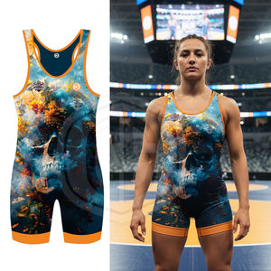 Ropa Deportiva de Poliéster Sublimado Personalizada de Alta Calidad, Sin Mangas, para Equipos Deportivos, Singlet de Lucha Libre - Product Image 4