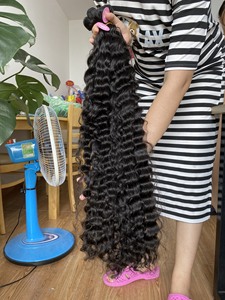 มัดผมมนุษย์ดิบเป็นลอนลึกเกรด8นิ้วมีหนังกำพร้าเกรด8A ยืดได้ยาวเป็นลอนธรรมชาติวิกผมแอฟโฟร - Product Image 4