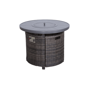 25\" H X 32\" W Aluminum Propane Outdoor <b>Fire</b> <b>Pit</b> <b>Table</b> - Product Image 1