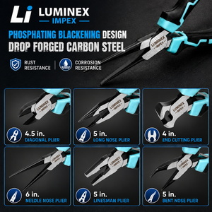 LUMINEX IMPEX LUB=113 <b>Long</b> <b>Nose</b> Stainless Steel Lightweight Smooth Work Jewelry Making Polishing Pliers for Bracelet Making DIY - Product Image 5