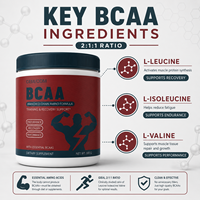 Poudre de BCAA à dissolution rapide, saveur tropicale, haute puissance, pour la récupération après l'entraînement, fabriquée par un fabricant OEM.