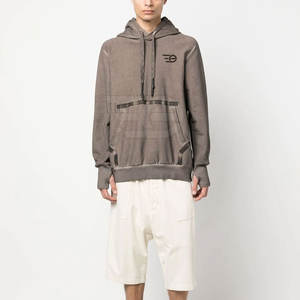 Sweat-shirts à capuche délavés pour hommes, style streetwear, coupe décontractée, mode urbaine, vêtements d'hiver et d'automne, logo personnalisé - Product Image 3