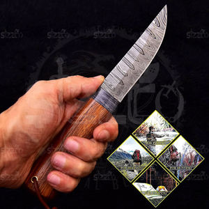 Cuchillo Puukko Hecho a Mano Personalizado |   Cuchillo de Supervivencia Nórdico de Hoja Fija de Acero de Damasco |   Cuchillo de Caza y Camping con Funda de Cuero - Product Image 3