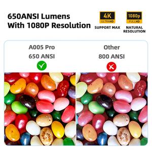 Nuevo Proyector Inteligente para Cine en Casa A005 Pro 2 en 1, Android, 4K Nativo, 1080P, Inalámbrico, Altavoz de 20W, Proyección de Video de 360 Grados - Product Image 4