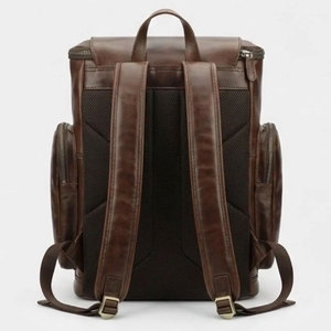 Stylish And Fashionable Solid Pattern <b>Leather</b> <b>Backpacks</b> Bulk Quantity Factory Made Zipper Closure <b>Leather</b> <b>Backpacks</b> - Product Image 2