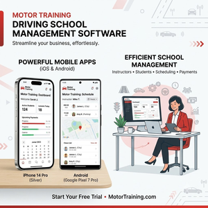 Logiciel de Gestion d'Auto-École de Formation Automobile d'Excellence Mondiale pour Applications Web et Mobiles - Product Image 1